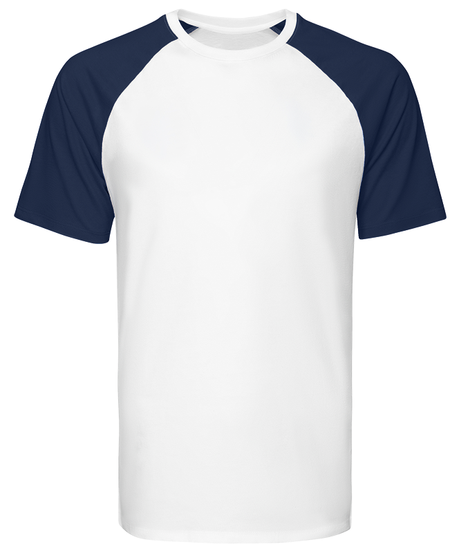 Basball T-Shirt Herren Weiß / Navy